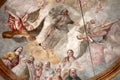 The fresco ceiling of the Church of All Saints, Sesvete, Croatia, Europe Royalty Free Stock Photo