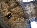 Fresco ceiling in Interior lobby of Palazzo Vecchio (Old Palace) , Florence, Italy Royalty Free Stock Photo