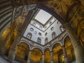 Fresco ceiling in Interior lobby of Palazzo Vecchio (Old Palace) , Florence, Italy Royalty Free Stock Photo