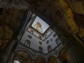 Fresco ceiling in Interior lobby of Palazzo Vecchio (Old Palace) , Florence, Italy Royalty Free Stock Photo