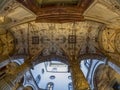 Fresco ceiling in Interior lobby of Palazzo Vecchio (Old Palace) , Florence, Italy Royalty Free Stock Photo