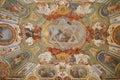 Fresco on a ceiling of Uffizi gallery in Florence, Royalty Free Stock Photo