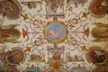 Fresco on a ceiling of Uffizi gallery in Florence, Royalty Free Stock Photo