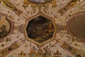 Fresco on a ceiling of Uffizi gallery in Florence, Royalty Free Stock Photo