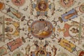 Fresco on a ceiling of Uffizi gallery in Florence, Royalty Free Stock Photo