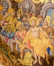 Fresco in Church of the Holy Sepulchre, Jerusalem - Jesus stripped of His clothes on Good Friday