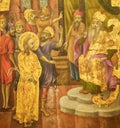 Fresco in Church of the Holy Sepulchre, Jerusalem - Sanhedrin Trial of Jesus Royalty Free Stock Photo