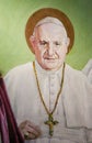 Fresco of Pope Saint John XXIII Royalty Free Stock Photo