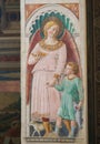 Fresco in San Gimignano, Italy - Angel and the Child Jesus Royalty Free Stock Photo