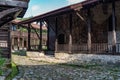 Fresco on church wall in courtyard of The Medieval Orthodox Monastery of Rozhen, near Melnik Royalty Free Stock Photo