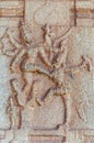 Fresco of dancing Vishnu at Vijaya Vitthala Temple, Hampi, Karnataka, India