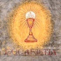 First communion chalice symbol Royalty Free Stock Photo
