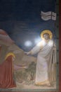 Fresco Giotto Resurrection of Jesus - Noli me tangere Royalty Free Stock Photo