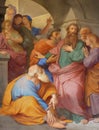 The fresco with the image of the life of St. Paul: Paul is Warned about the Jerusalem Mob Royalty Free Stock Photo