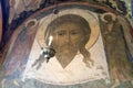 Fresco of Jesus Christ in russian orthodox church Royalty Free Stock Photo