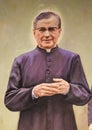 Fresco of Josemaria Escriva - Opus Dei Royalty Free Stock Photo