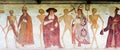 Fresco Macabre Dance - Pinzolo Trento Italy Royalty Free Stock Photo