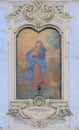 Fresco of the Madonna, in Piazza della Rotonda in Rome, Ialy. Royalty Free Stock Photo