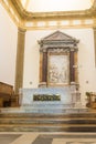 Fresco and marble table from Frascati Cathedral