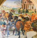 Fresco in Monte Oliveto Maggiore - Destruction of Montecassino