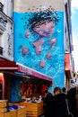 Fresco mural in the 20th arrondissement of Paris