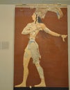 Relief fresco depicting The Prince of the Lilies from the Knossos Palace Royalty Free Stock Photo