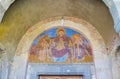 The fresco over the entrance