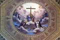 Fresco painting on the ceiling of the Church of St. Ambrose and Theodulus, Stresa, Lago Maggiore, Italy