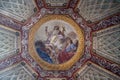 Fresco painting on the ceiling of the Cupola of the Cappella del Santissimo Sacramento in Mantua Cathedral