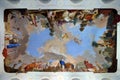 Fresco painting on the ceiling of the Library in Amorbach Benedictine abbey, Germany Royalty Free Stock Photo