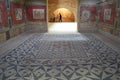 Fresco painting and mosaics, Roman Museum, Museo Nacional de Arte Romano Merida, Spain Royalty Free Stock Photo