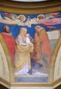 Fresco painting in the Notre Dame de Lorette in Paris Royalty Free Stock Photo