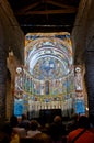 Fresco paintings of the Pantocrator in Church Sant Climent de Ta Royalty Free Stock Photo