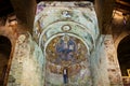 Fresco paintings of the Pantocrator in Church Sant Climent de Ta Royalty Free Stock Photo