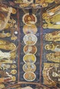 Fresco paintings in St. John church roof. Gulsehir, Cappadocia. Turkey