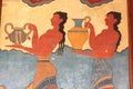 Fresco of the Palace of Knossos Royalty Free Stock Photo