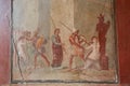 Pompeii. Fresco. Italy Naples Royalty Free Stock Photo