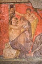 Fresco in Pompeii Royalty Free Stock Photo