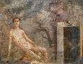 Fresco in Pompeii near Naples, Italy Royalty Free Stock Photo