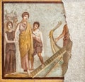 Fresco in Pompeii near Naples, Italy Royalty Free Stock Photo