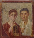 Fresco from Pompeii (Pompei Royalty Free Stock Photo