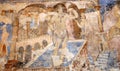 Fresco at Quseir (Qasr) Amra desert castle near Amman, Jordan