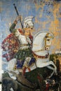 Fresco of Saint George inside the church of Agios Georgios