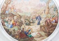 Fresco in St Mang Basilica in Fussen, Bavaria, Germany Royalty Free Stock Photo