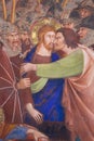 Fresco in San Gimignano - Kiss of Judas