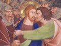 Fresco in San Gimignano - Kiss of Judas