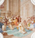 Fresco in St Mang Basilica in Fussen, Bavaria, Germany Royalty Free Stock Photo