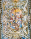 Fresco `Trionfo di Santa Caterina` by Filippo Randazzo in the Church of Santa Caterina in Palermo. Sicily, southern Italy.