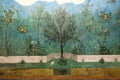 Fresco in the Villa of Livia depicted blossoming garden.