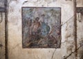 Fresco on wall building remains, Scavi Di Pompei